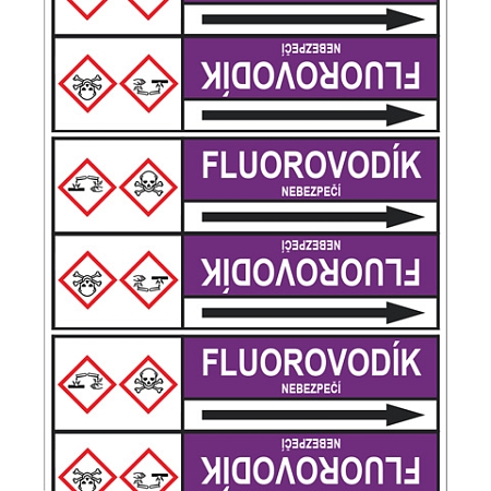 Značení potrubí, fluorovodík